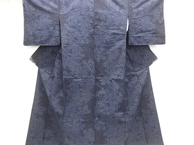 JAPANESE KIMONO / TOKAMACHI TSUMUGI / WOVEN FLOWER